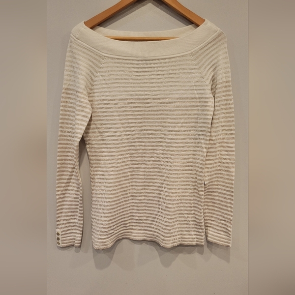WHBM Wide Collar Ombré Sparkle & Shimmer Sweater - Picture 1 of 8